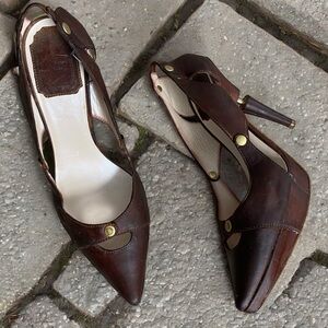 Dior Escar12 Marron Clair leather pumps